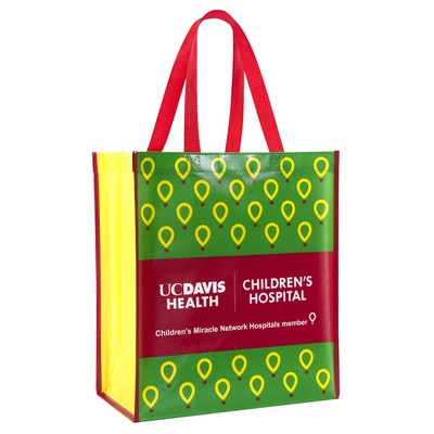 Custom 135g Laminated Non-Woven PP Tote Bag 13"x15"x8"