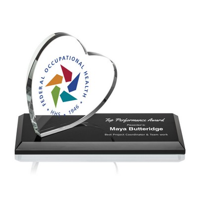 VividPrint™ Award - Northam Heart/Black 3"x7"