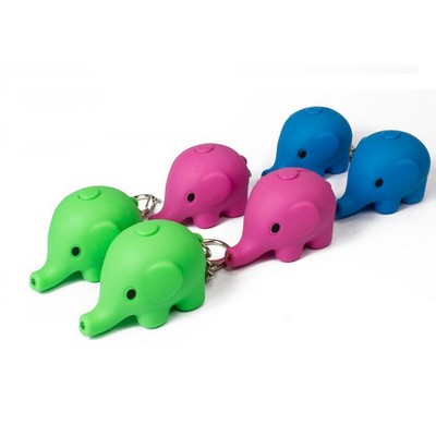 Elephant LED Sound Keychain