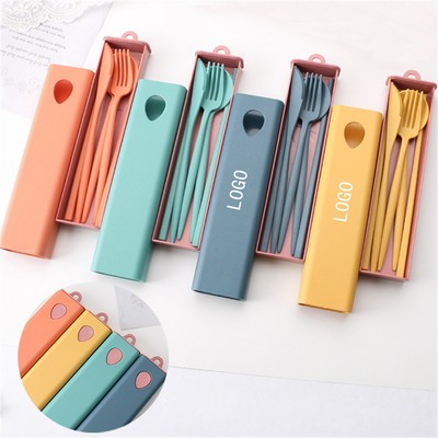 Portable Wheat Straw Cutlery Set