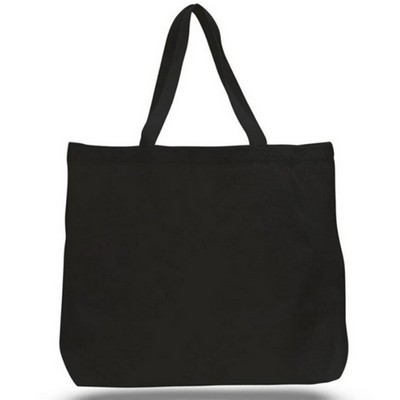 Foldable Canvas Cotton Tote Bag w/Woven Handle