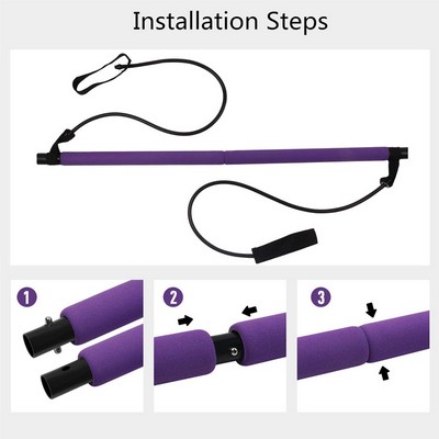 Pilates Bar Kit w/Resistance Exercise Bands