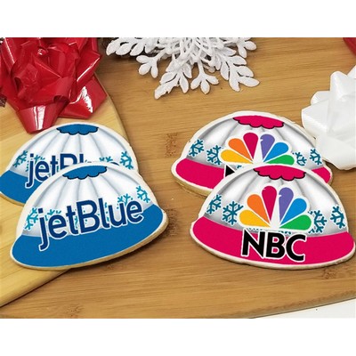 4" Winter Hat Logo Sugar Cookie