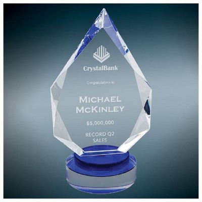 Kent Diamond Crystal Award, 9 1/2"H