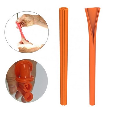 Detachable reusable silicone drink straw