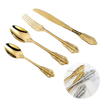 4 Pieces Spoon Knife Fork Cutlery Set