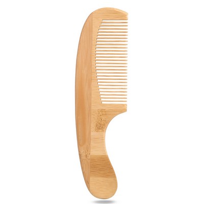 Bamboo comb with handle