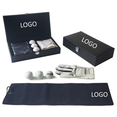 Golf Balls Towel Glove Event Gift Set