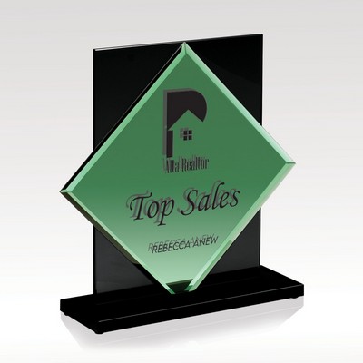 Green Glass Diamond Award - Emerald