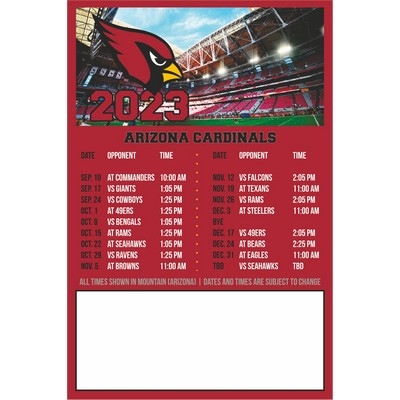 *UNAVAILABLE AT THIS TIME * 4x6 NFL Magnetic Schedule