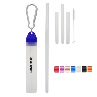 Collapsible Reusable Telescopic Straw Set