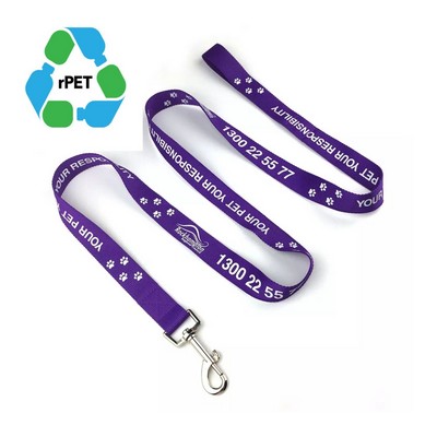 5/8"W x 72"L Durable rPET Eco-friendly Pet Leash w/ Metal Carabiner