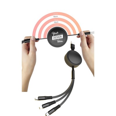 Retractable 3-in-1 Phone Charging Cable