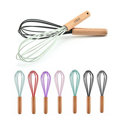 Silicone Whisk with Wood Handle