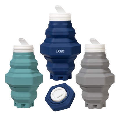 Collapsible Silicone Water Bottle - 17 oz