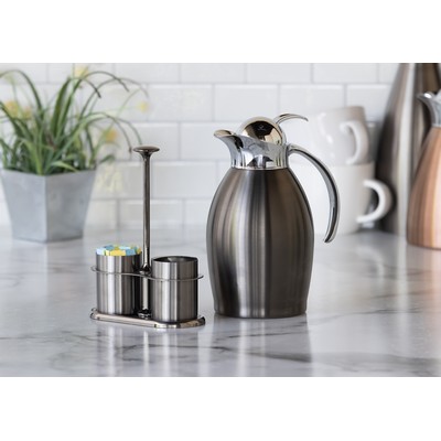 Nicollet Series Dark Tungsten Gray Carafe w/Polished Accents (1 Liter)