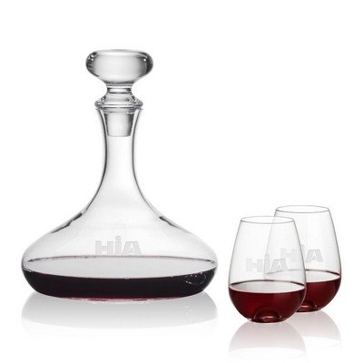 Stratford Decanter & 2 Edderton Stemless Wine