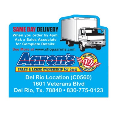 2.5"X3" Delivery Truck Stock Shape Vinyl Magnet - 30mil