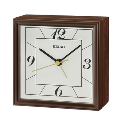 Seiko Seihokei Dark Brown Bedside Alarm Clock