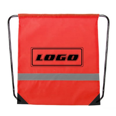 Reflective Safety Drawstring Sport Bags