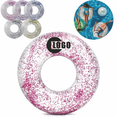 Inflatable Glitter Pool Float Swim Ring