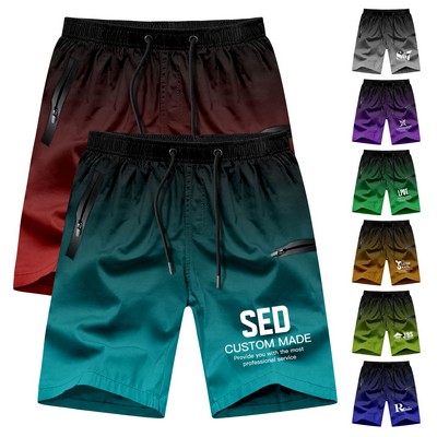 Dye Sublimation Drawstring Casual Summer Beach Shorts