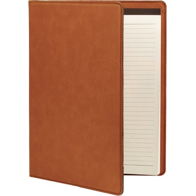 9 1/2" x 12" Rawhide Laserable Leatherette Portfolio with Notepad