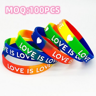 Rainbow Bracelet Silicone Wristband