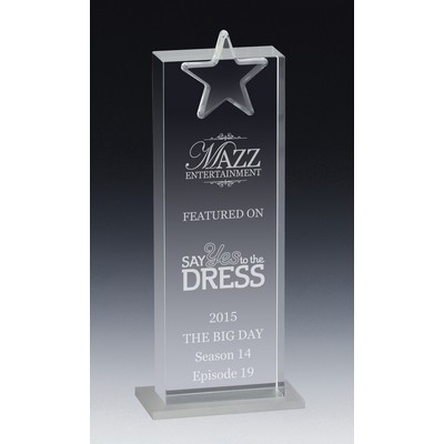 Star Tower Crystal Award, 9"H