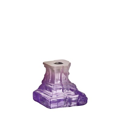 Kosta Boda Small Lilac Haze Rocky Baroque Candlestick