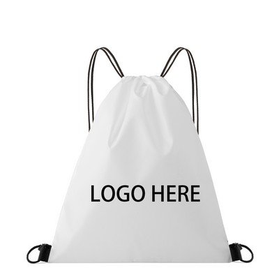 13.5" X 15.8" Polyester Drawstring Backpack