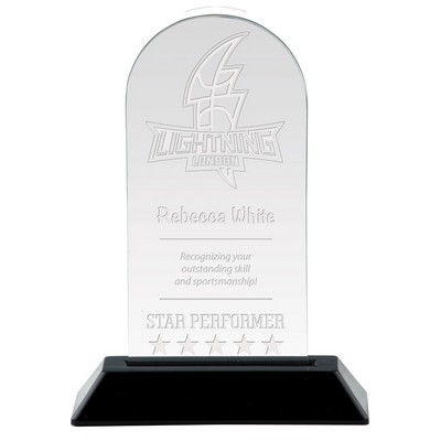 Snap-In Acrylic Arch, Award Trophy, 6"