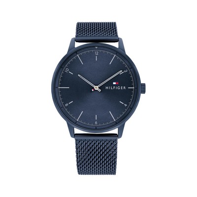 Tommy Hilfiger® Men's Ionic Plated Blue Steel Watch w/Mesh Bracelet