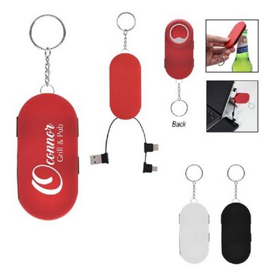 Multi Functional 3 - In - 1 Charging Cable Bottle Opener