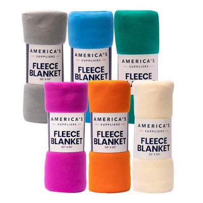 Fleece Blankets - 50x60, Assorted Colors (Case of 24)