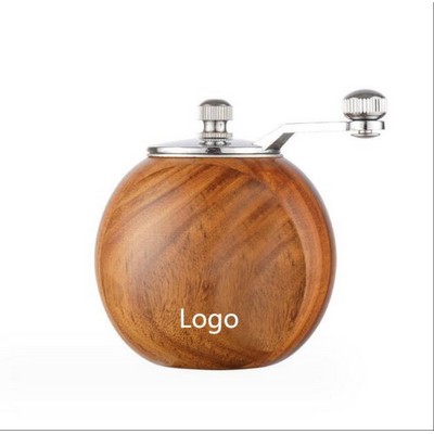 Manual Round Wood Salt and Pepper Grinder