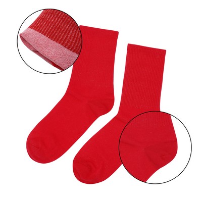 MOQ100 Custom Cotton Jacquard Long Sock