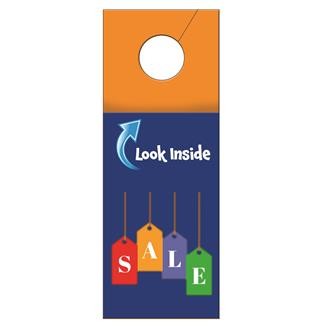 Digitally Printed Doorknob Hanger (4½"x12", Pocket is 8" Tall)