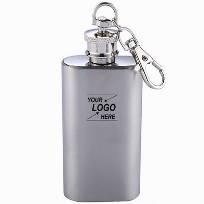 2oz Mini Stainless Steel Keychain Flask