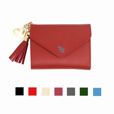 Leather Tassel Pocket Wallet