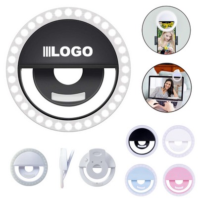 Portable Rechargable Phone Selfie Round Led Ring Fill Light