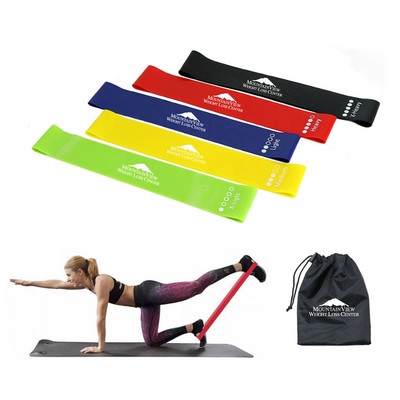 Exercise Pull Up Assist Bands Set w/Pouch