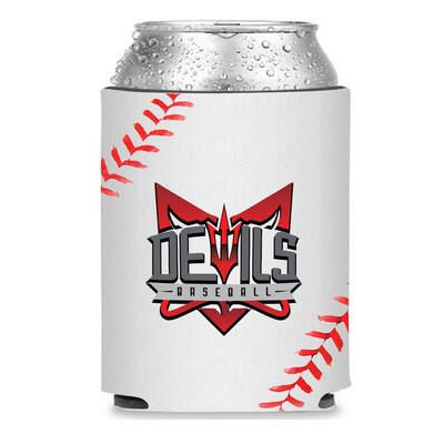 Collapsible Premium Foam Baseball Can Cooler - Full Color Sublimation