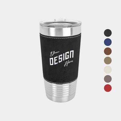 20 oz Polar Camel® Stainless Steel Insulated Leatherette Grip Tumbler