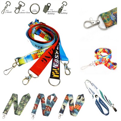 3/4¡å Sublimation Lanyards w/ Both side full color imprint