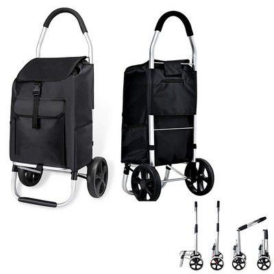 Trolley Dolly Foldable Shopping Cart Groceries with Wheels