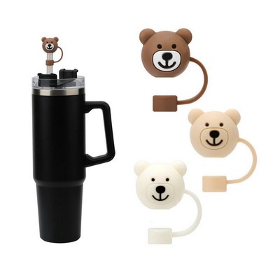 Bear Panda Silicone Straw Stoppers