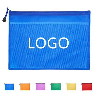 A5 File Waterproof Zipper Mesh Pouch