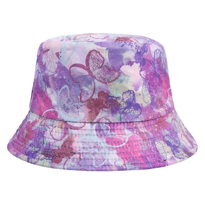 #9 Geometric Tie-dye Butterfly Pattern Basin Cap Bucket Hat