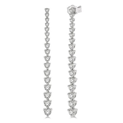 Jilco Inc. Diamond White Gold Dangle Drop Earrings